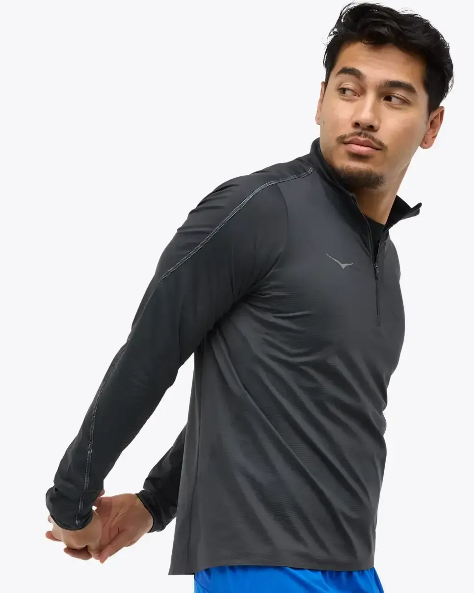HOKA GlideTech Quarter Zip Black