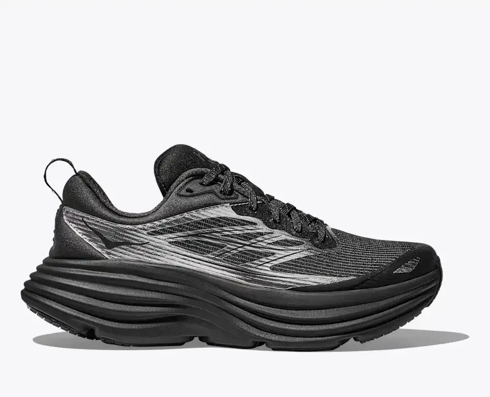 HOKA Stealth/Tech Bondi 8 Caged Silver Black