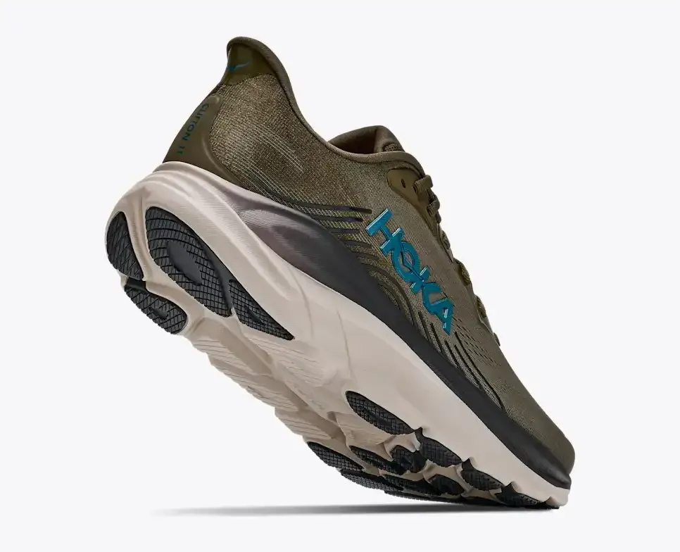 HOKA Clifton 11 Antique Olive River Rock Grey
