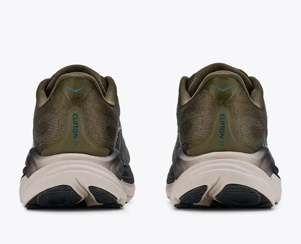 HOKA Clifton 11 Antique Olive River Rock Grey